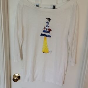 Ann Taylor LOFT Fashion Tee 3/4 Sleeve